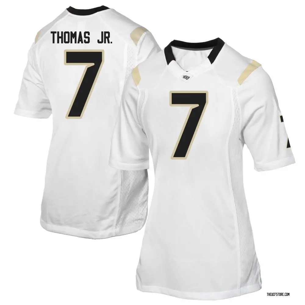 White Replica Women's Duane Thomas Jr. UCF Knights Football College Jersey