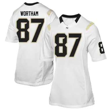 White Replica Women's Dwartney Wortham UCF Knights Football College Jersey